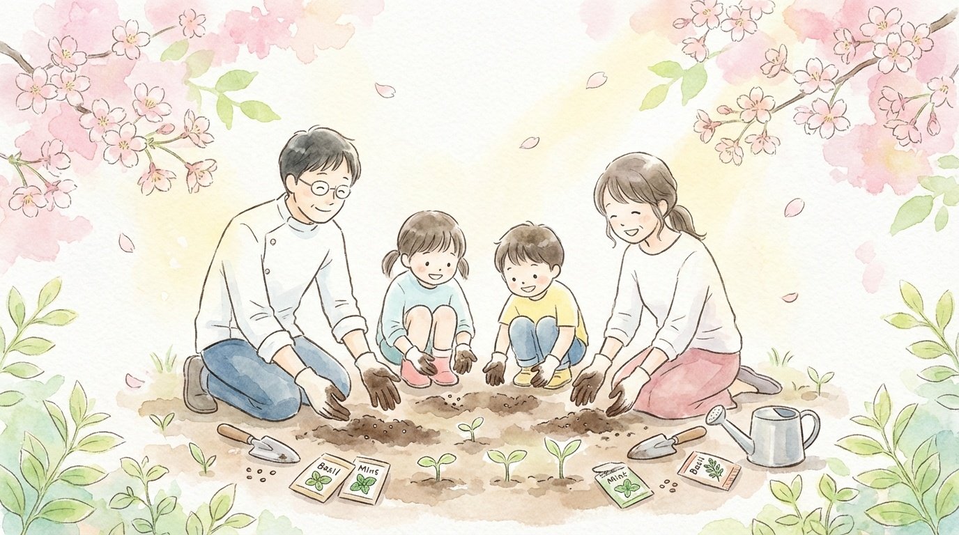 春の開園式 - 種まき体験